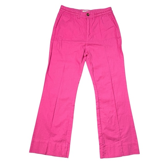 Habitual Pants - NWT New Habitual Linen Cotton Cropped Kick Flare Pink Pants Size 28''